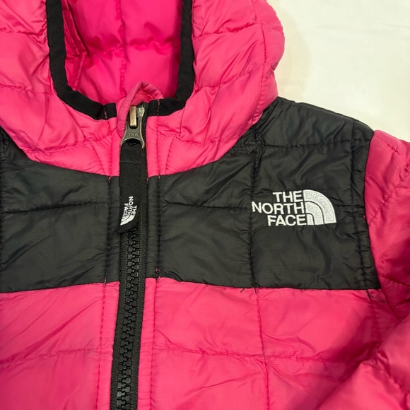 The North Face Girls 4T ThermoBall Eco Hoodie Full Zip Hooded Puffer Jacket - Picture 6 of 9